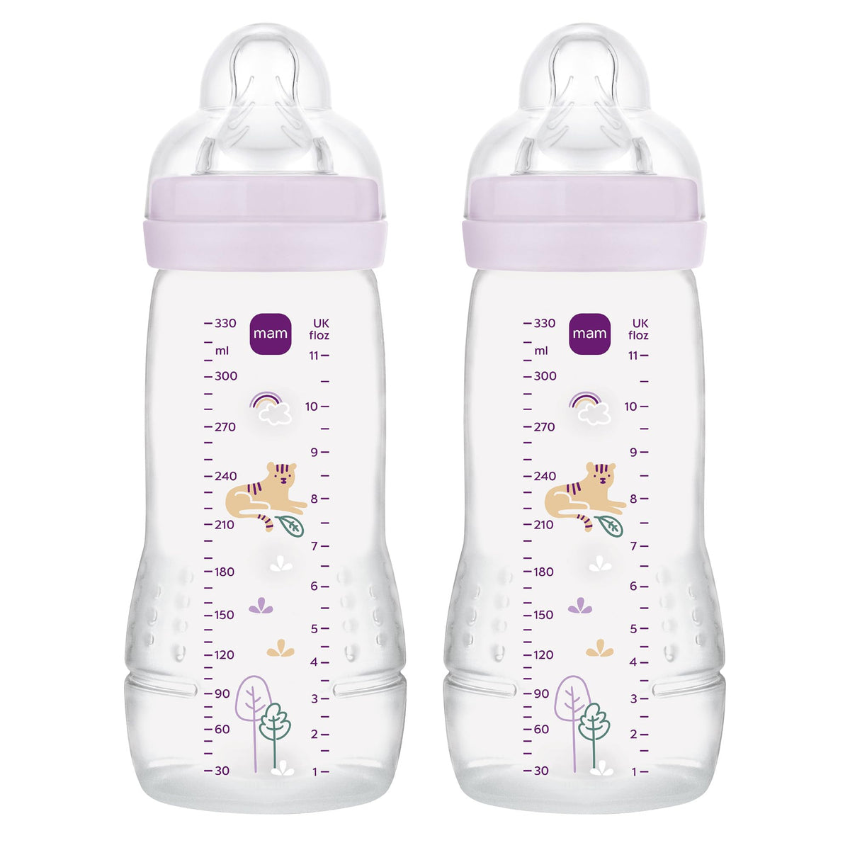 MAM lutipudel Easy Active lilla, 4+k 330 ml, 2 tk