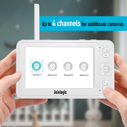 Sainlogic 1080P beebimonitor 5-tollise ekraani ja pööratava kaameraga