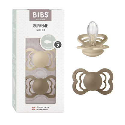 Bibs Supreme lutt 6-18 kuud 2 tk Vanilla/Dark Oak