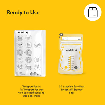 Medela Easy Pour rinnapiima säilituskotid, 210 ml, 50 tk