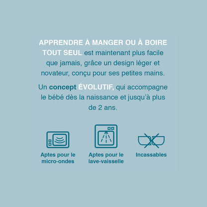 Suavinex 360° lekkekindel õppetass käepidemetega, 340 ml, Blue Forest