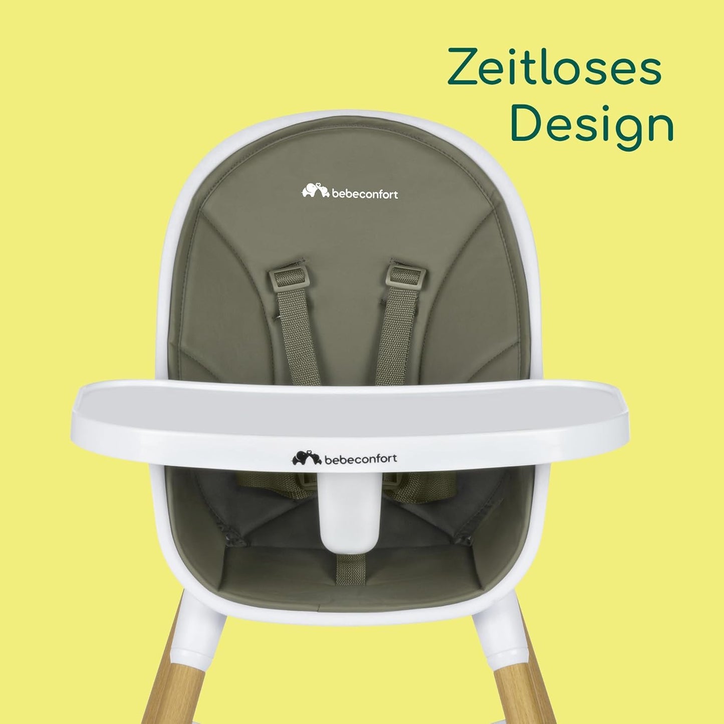 Bebeconfort Avista 2-in-1 söögitool, polstriga ja lauaplaadiga, roheline (Mineral Green), alates 6 kuust, kuni 30 kg