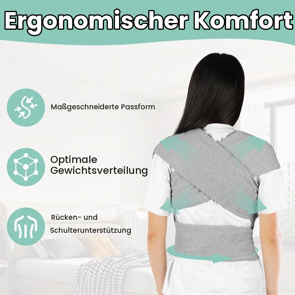 AOOWU beebikandekott, helehall, vastsündinule kuni 15 kg