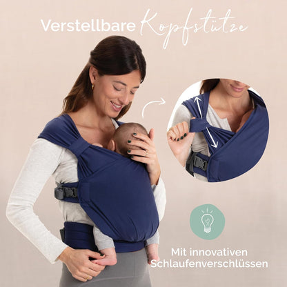 Boba Bliss 2-ühes beebikandekott, mereväesinine, vastsündinust kuni 16 kg