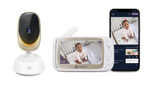 Motorola Nursery VM85 Connect videobeebimonitor 5" ekraaniga, Wi-Fi ja öörežiim