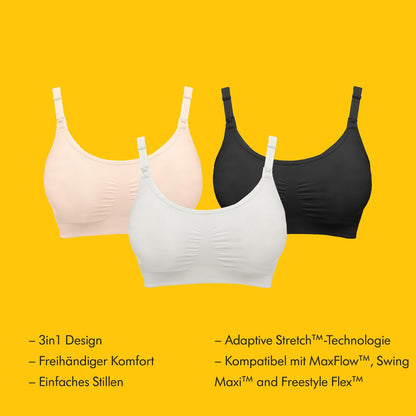 Medela 3-in-1 imetamis- ja pumpamisrinnahoidja, Chai, suurus XXL