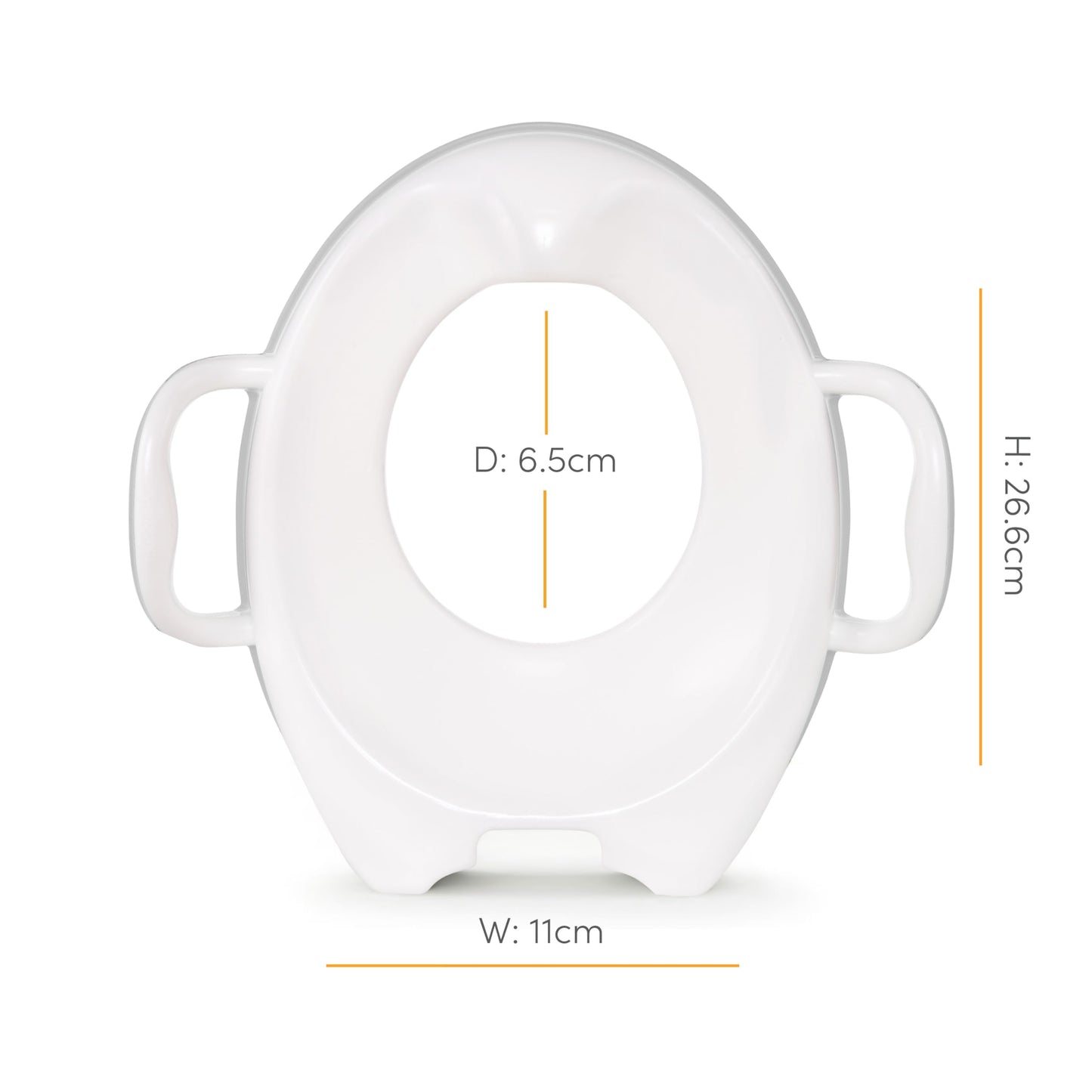 Munchkin vastupidav potitreeningu WC-iste käepidemetega, valge