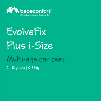 Bebeconfort EvolveFix Plus i-Size car seat, 360° rotating, 0–12 years / 40–150 cm, Black Mist