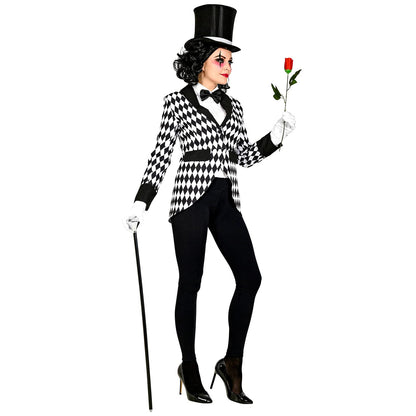 Naiste harklequin pintsak – black-white M/L