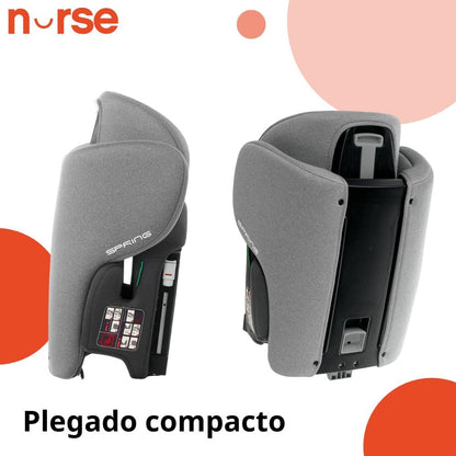 Nurse by Jané Spring i-Size turvatool 100–150 cm, ISOFIX, kokkupandav, must