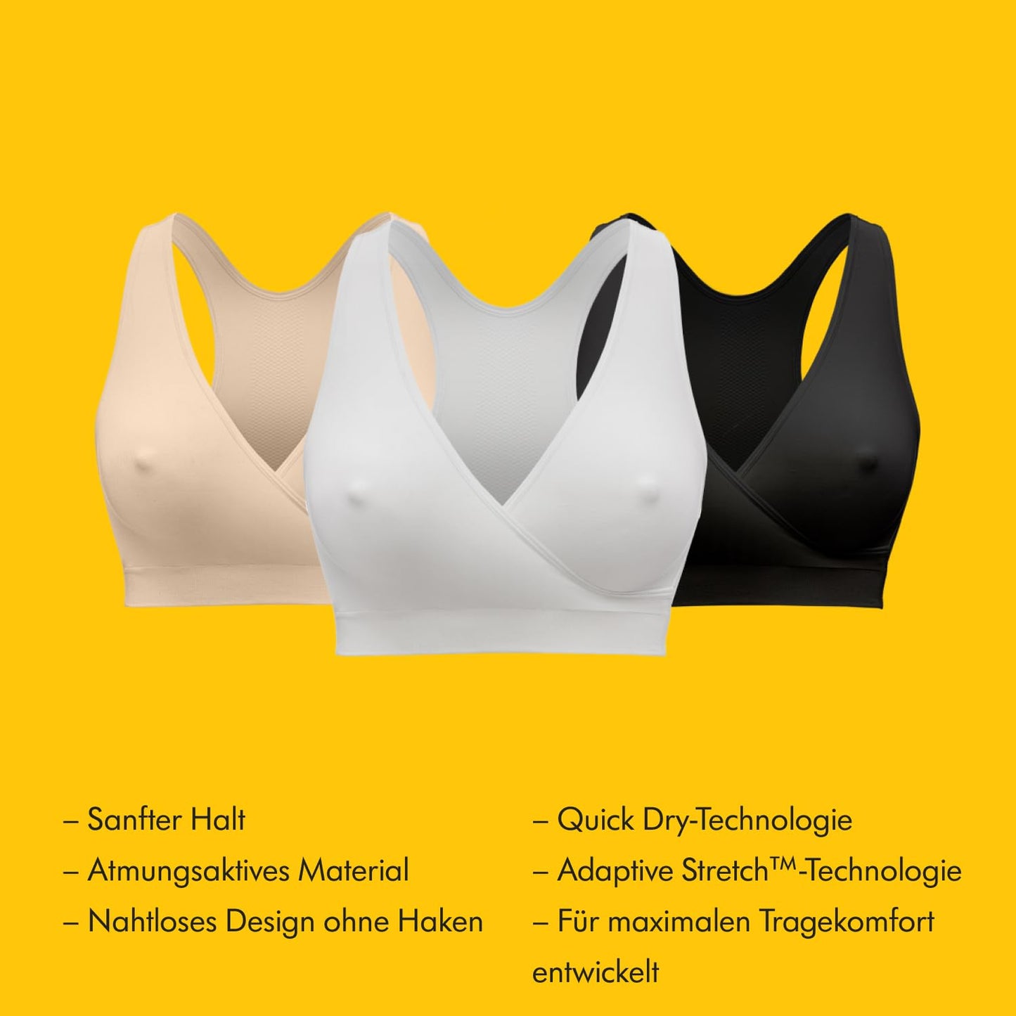 Medela Keep Cool Sleep õmblusteta rasedus- ja imetamisrinnahoidja, must, suurus M, 101044255
