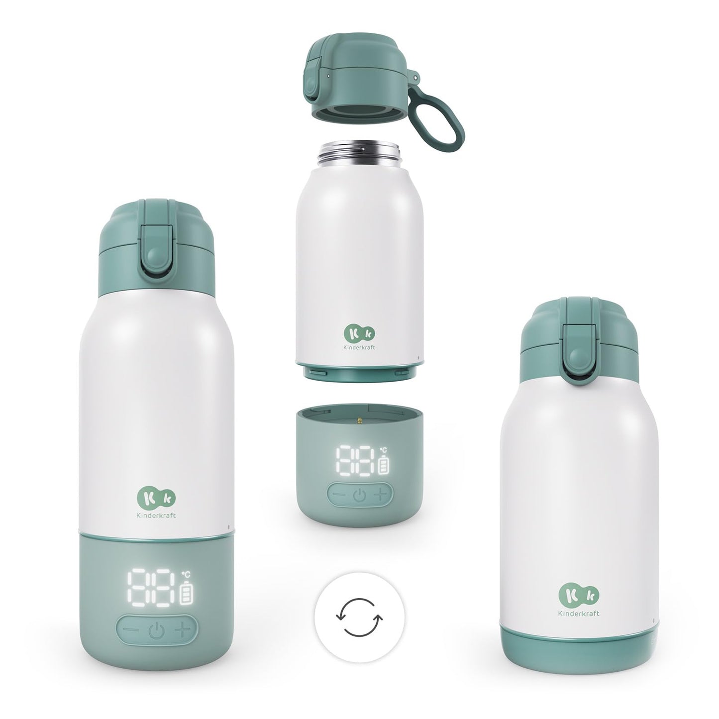 Kinderkraft GAJA pudelisoojendaja 2-ühes termospudel 500 ml, hall