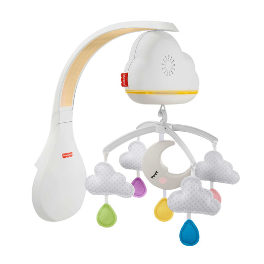 Fisher-Price Calming Clouds muusika- ja valguskarussell, 2-ühes: voodikarussell ja öövalgusti