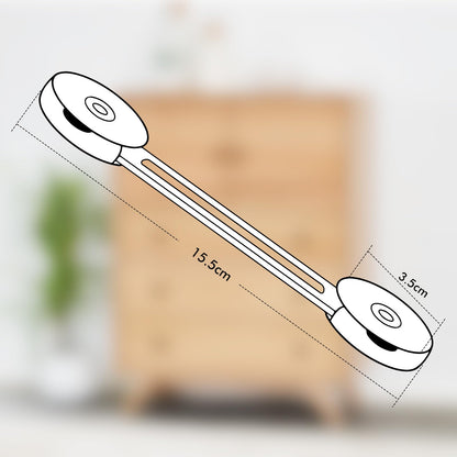 AiQInu child safety locks for cabinets and drawers, transparent, 9 pcs