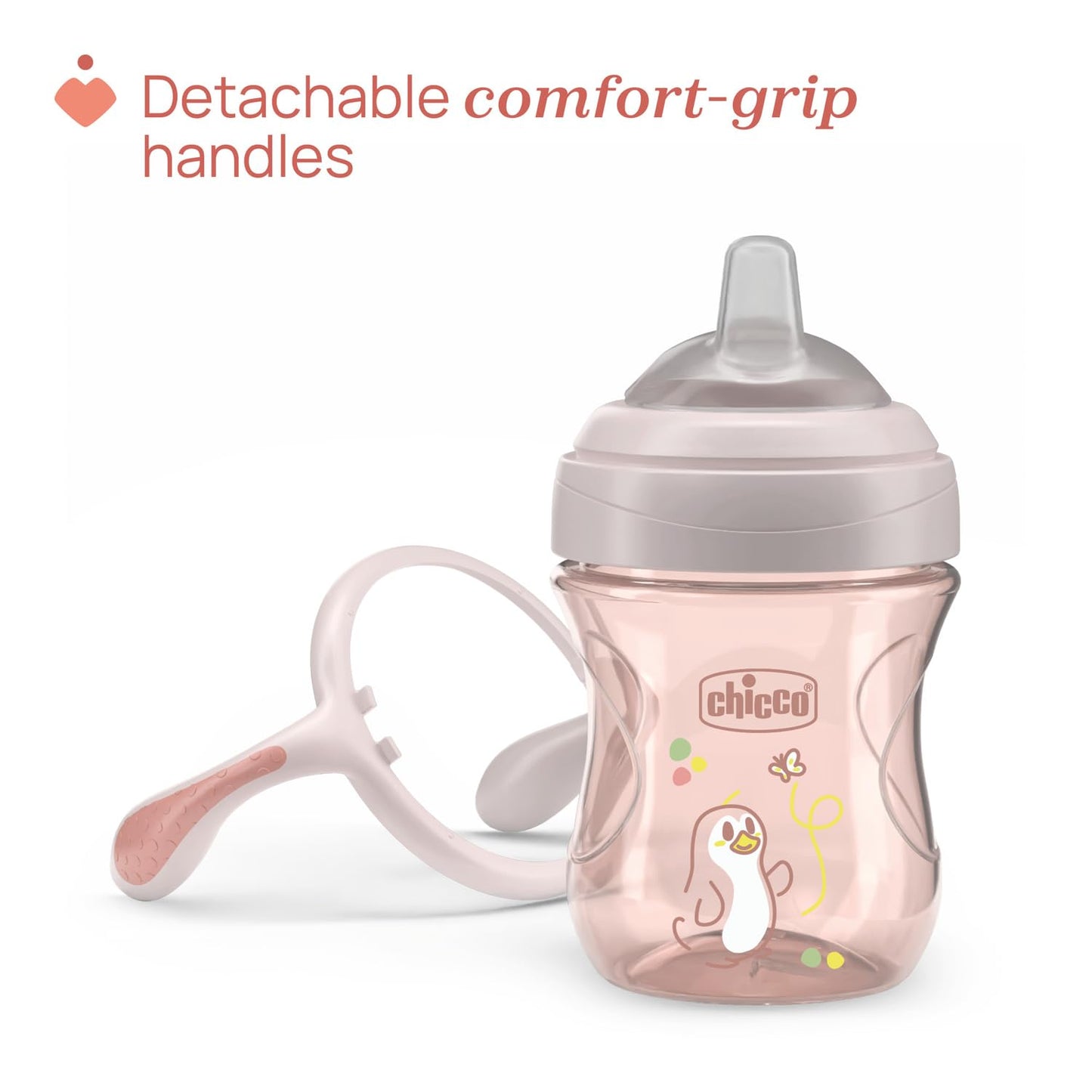 Chicco Transition joogitops 200 ml, roosa, 4+ kuud, BPA-vaba