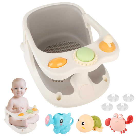 Aragallant baby bath seat with toys, 6–18 months, white