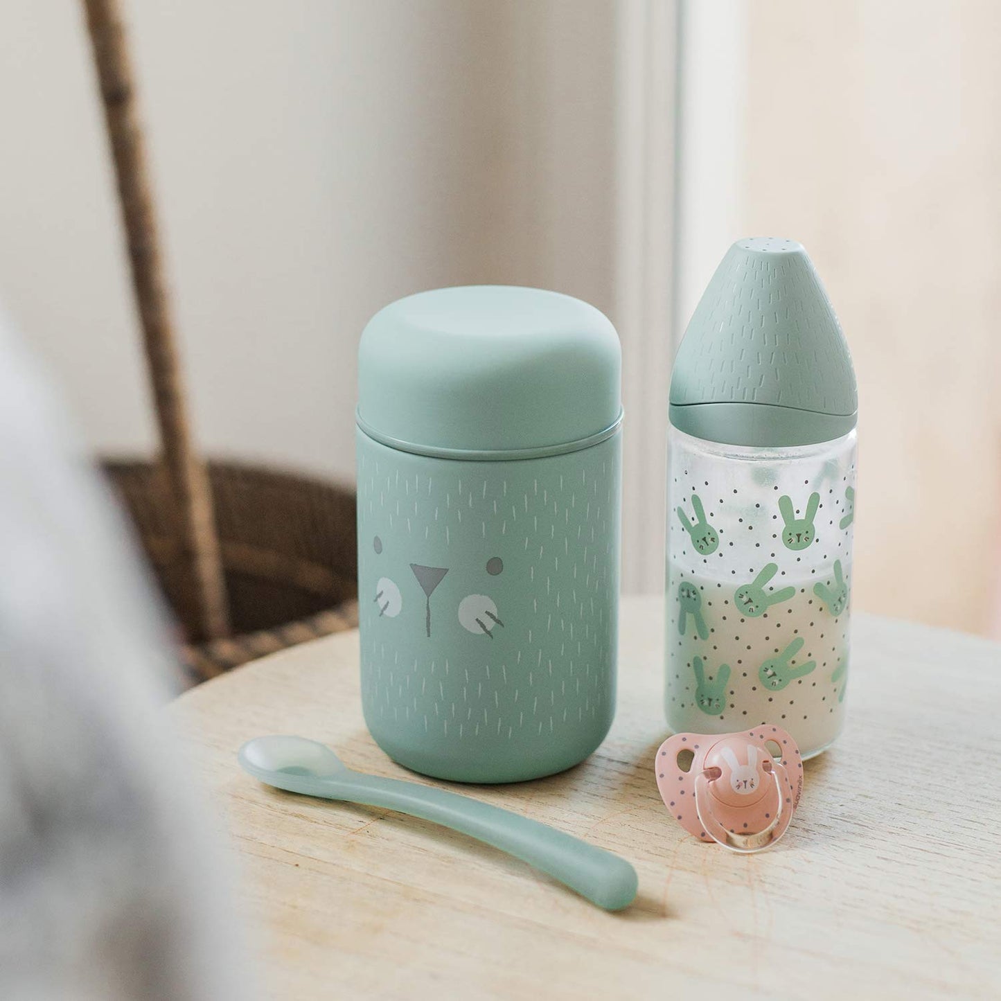 Suavinex toidutermos beebitoidule, roostevabast terasest, roheline