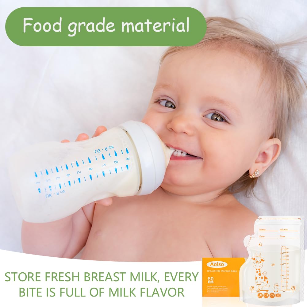 Aolso rinnapiima säilituskotid 250 ml – 80 tk, külmutamiseks ja hoiustamiseks
