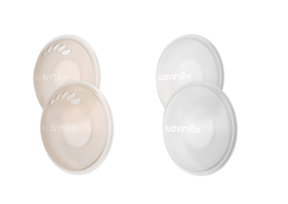 Suavinex silikoonist rinnakaitsekomplekt: 2 piimakogujat ja 2 kaitsekarpi