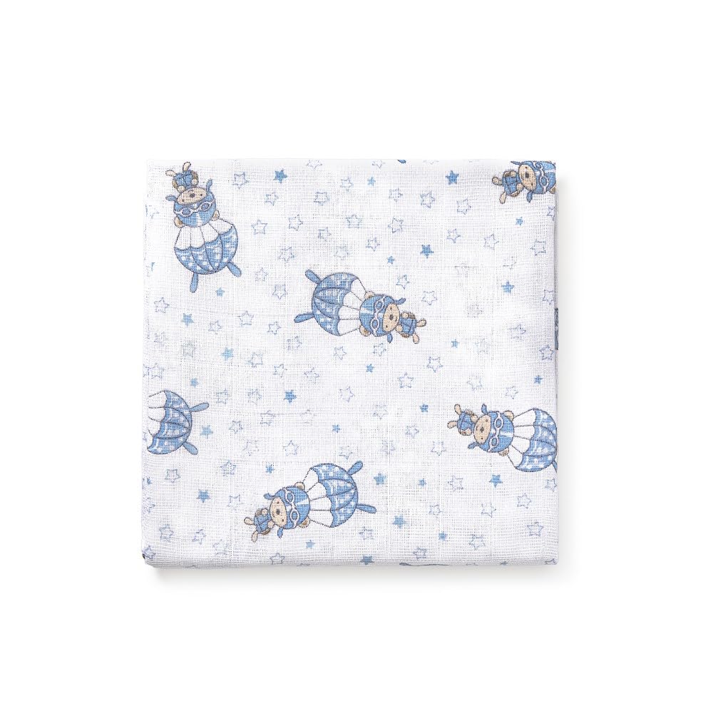 Interbaby 3-osaline musliintekkide komplekt, sinine, 80 × 80 cm, mudel 98971-01