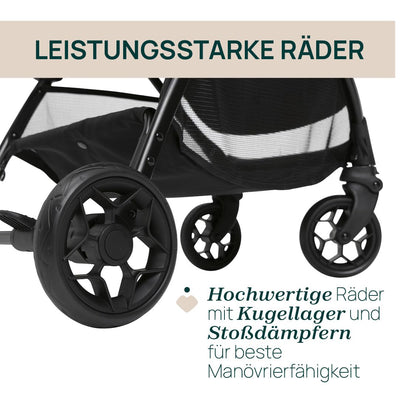 Chicco Glee jalutuskäru, must värvilise mustriga (Playful Black), kuni 22 kg