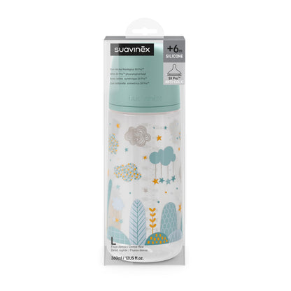 Suavinex SX Pro lutipudel 360 ml, alates 6. elukuust, L-vooluga, sinine Dreams disain