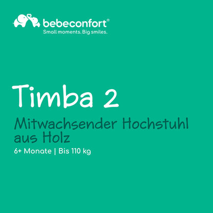Bebeconfort Timba 2 söögitool, Natural Wood, 6+ kuud, kuni 110 kg