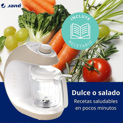 Jané Chefkiss 7-ühes beebitoiduvalmistaja – aurutamine, sulatus, soojendus, steriliseerimine ja automaatne puhastus