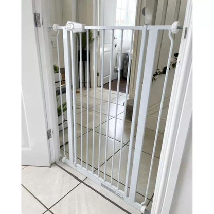 Safetots metallist turvavärav Extra High, valge, 68,5–75 cm, 104 cm