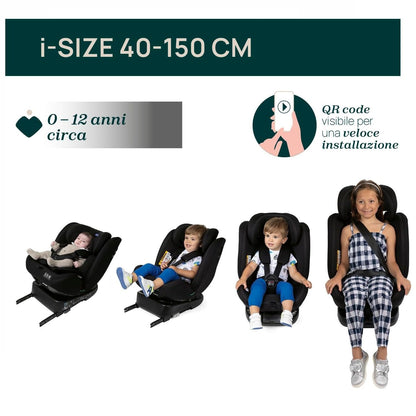 Chicco Unico Evo I-Size turvatool, 0–36 kg, pöörlev Isofix 360°
