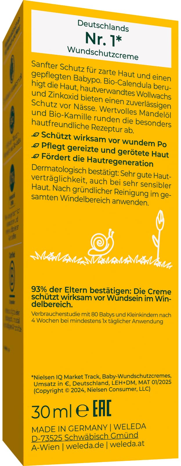 WELEDA Bio Baby Calendula mähkmepiirkonna kreem, 30 ml