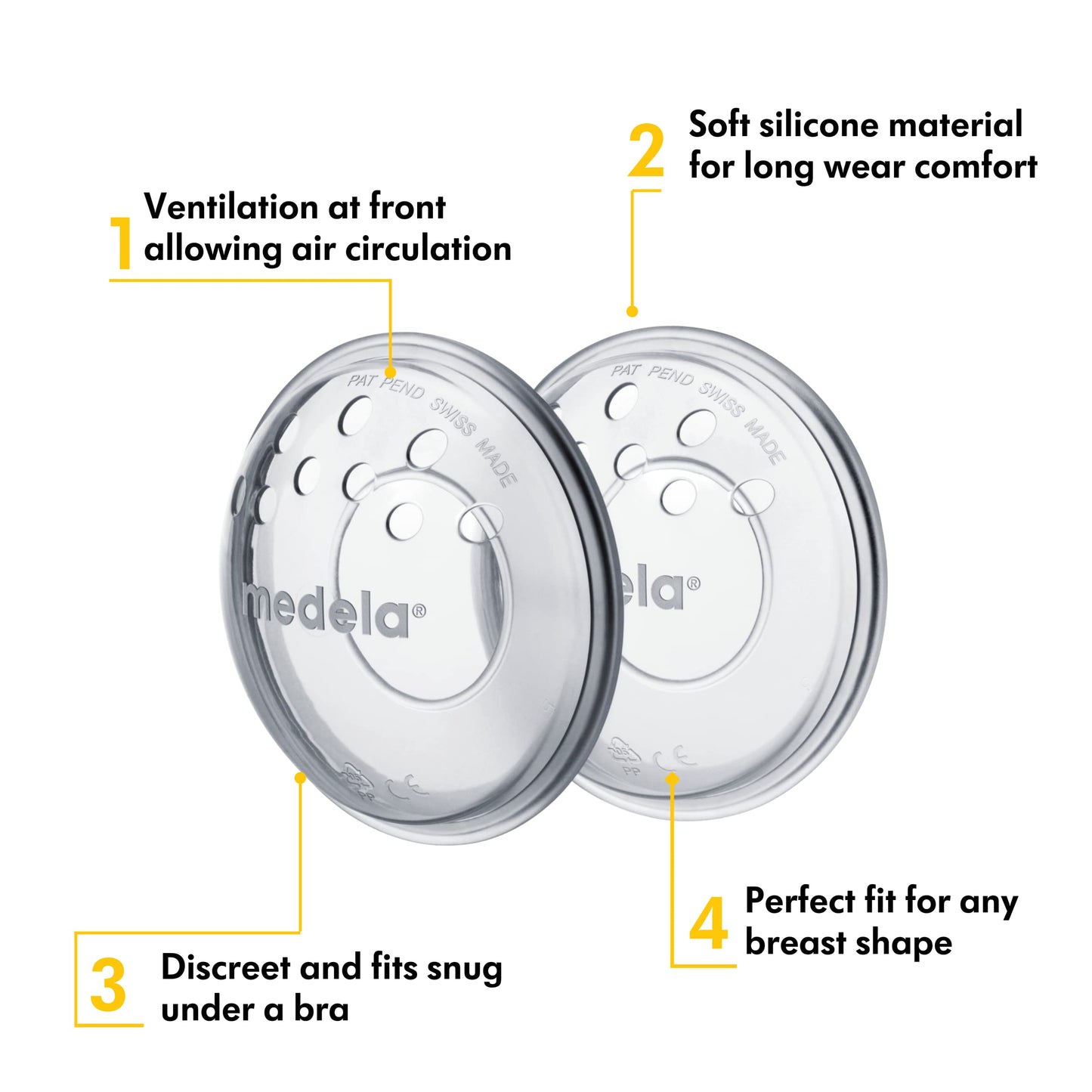 Medela nibukaitsmed 2 tk, pehme silikoon, BPA-vaba