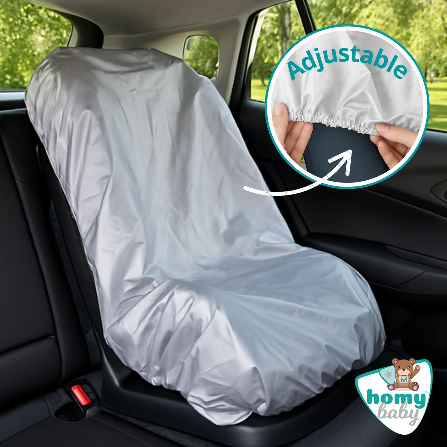 HOMYBABY turvatooli kate Silver, X2, universaalne, grupp 0-3