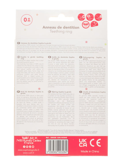 Sophie la Girafe närimisrõngas, 100% looduslikust kummist