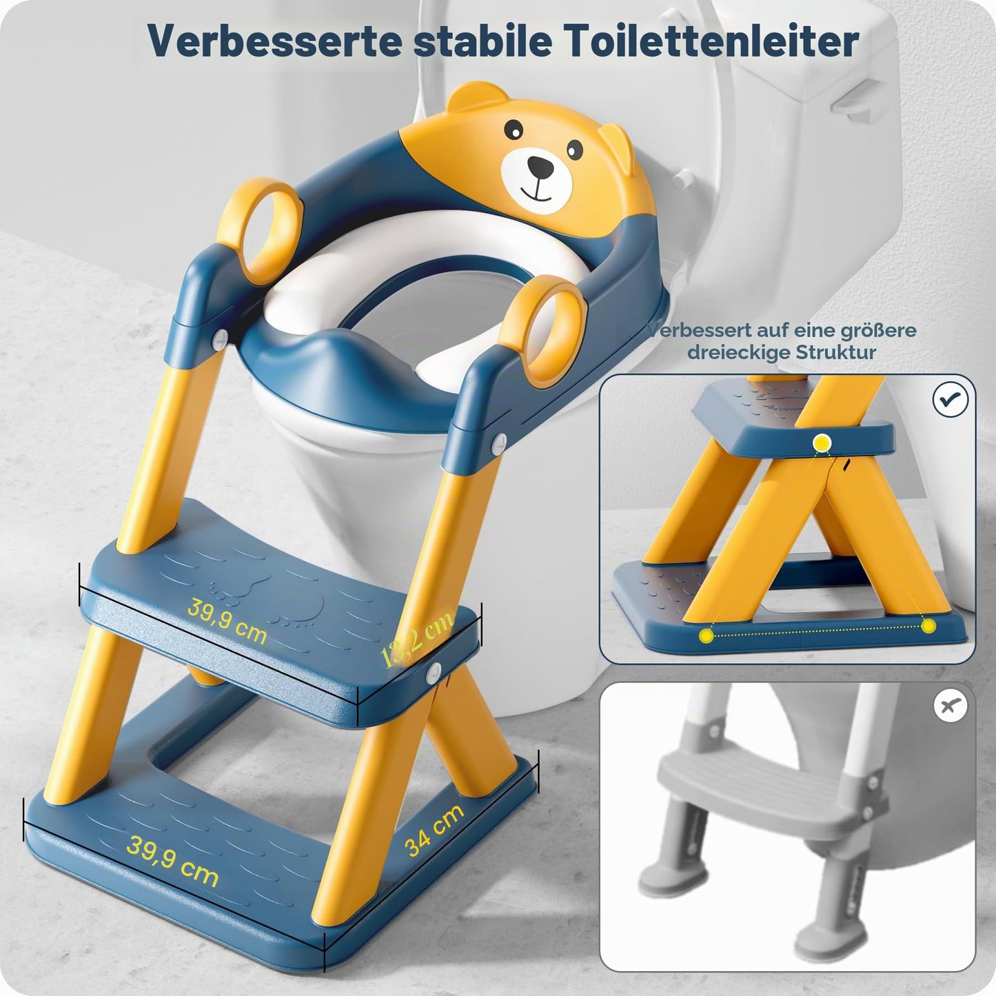 RABB 1ST potiiste trepiga XTL-8868, 2-ühes, sinine-kollane