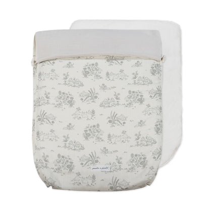 Pasito a Pasito universaalne jalutuskäru istme-ja jalakate – Toile de Jouy Cream