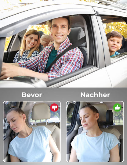 Oasser reguleeritav auto kaelatugi lastele ja täiskasvanutele, must