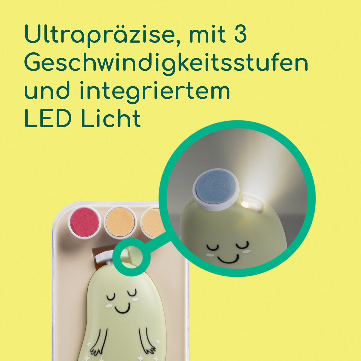 Bebeconfort elektriline beebi küüneviil, roheline, USB-C, 3 kiirust, LED, alates sünnist