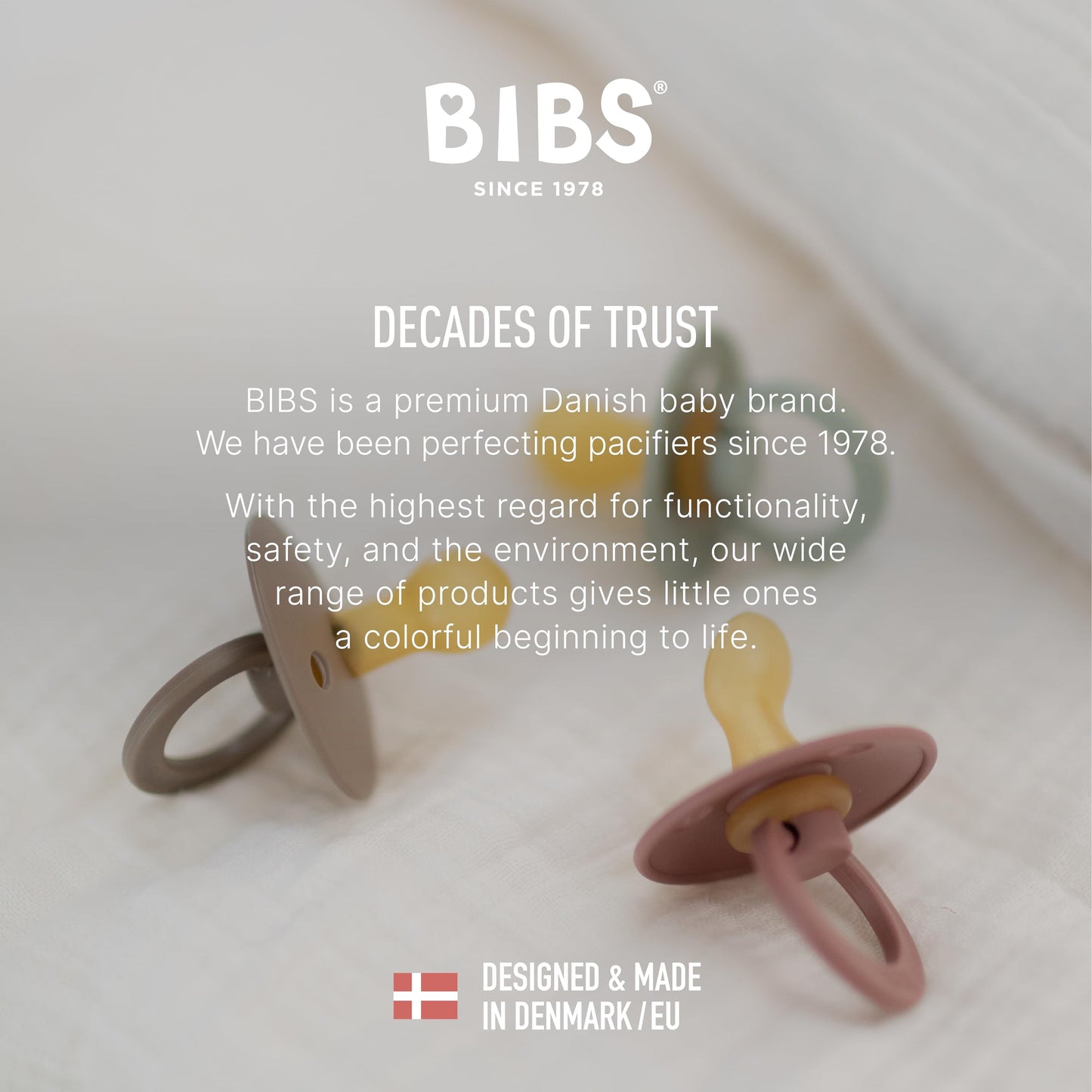 BIBS Colour lutid 0–6 kuud, 4 tk, naturaalne lateks, BPA-vabad