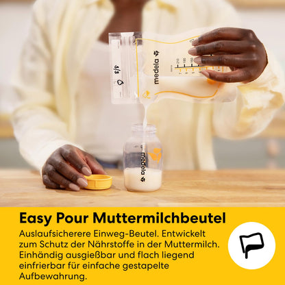 Medela rinnapiima hoiustamise komplekt 150 ml pudelite, Easy Pour kottide ja jahutuskotiga