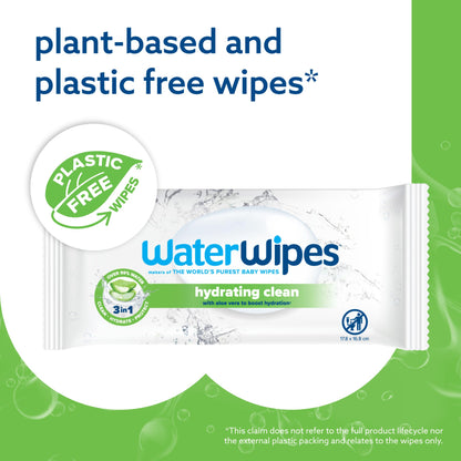 Water Wipes Hydrating Clean niisked salvrätikud aaloega, 60 tk