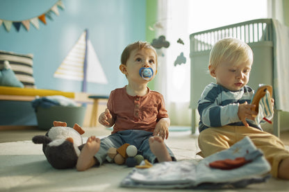 Philips Avent Ultra Air lutt, 6–18 kuud, ortodontiline, BPA-vaba, sinine/türkiis, 2 tk + steriliseerimis-/hoiukarp