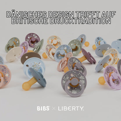 Bibs lutt x Liberty De Lux Eloise Baby Blue, 0+, 2 tk