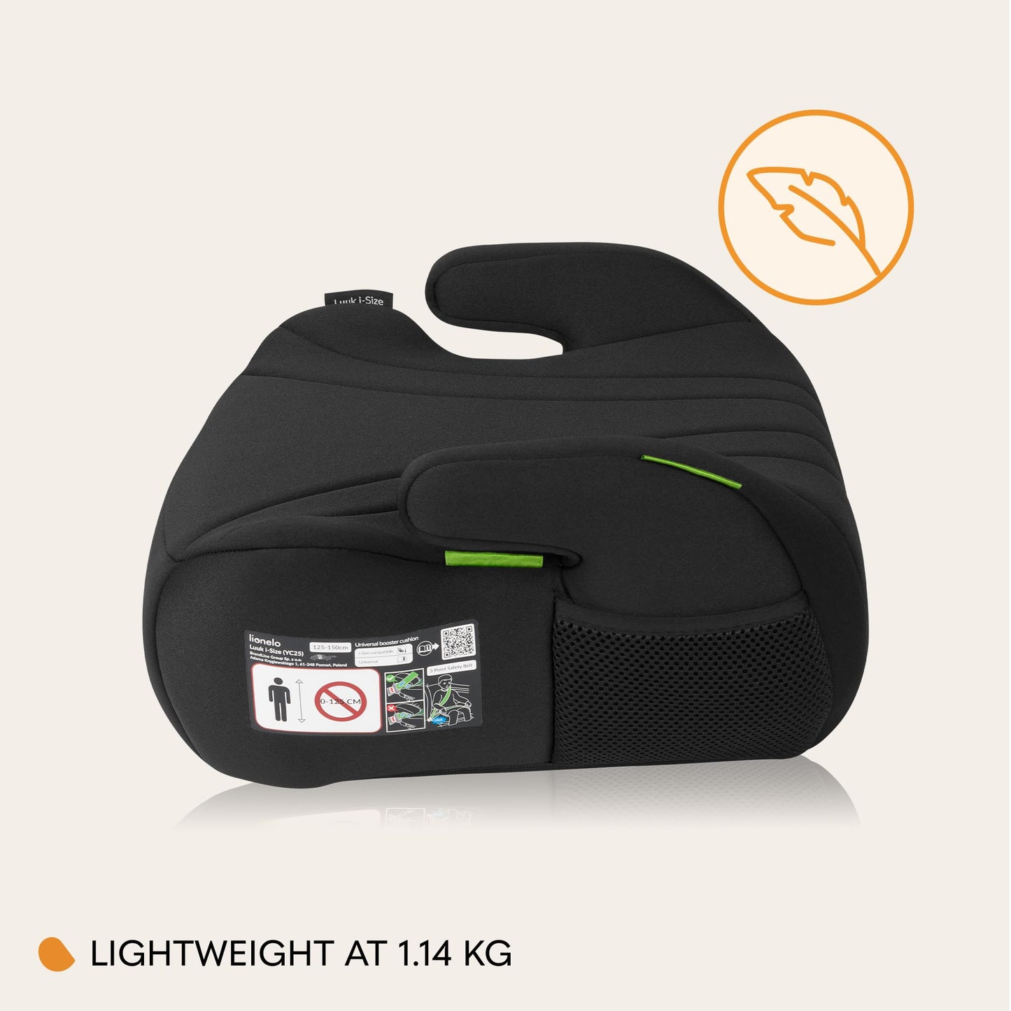 Lionelo Luuk I-Size turvaiste 22–36 kg / 125–150 cm, must