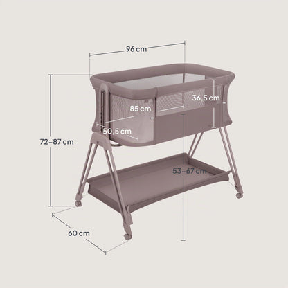 Lionelo Luna EIN vooditasku ja reisivoodi madratsiga, beež (Beige Taupe), kuni 9 kg