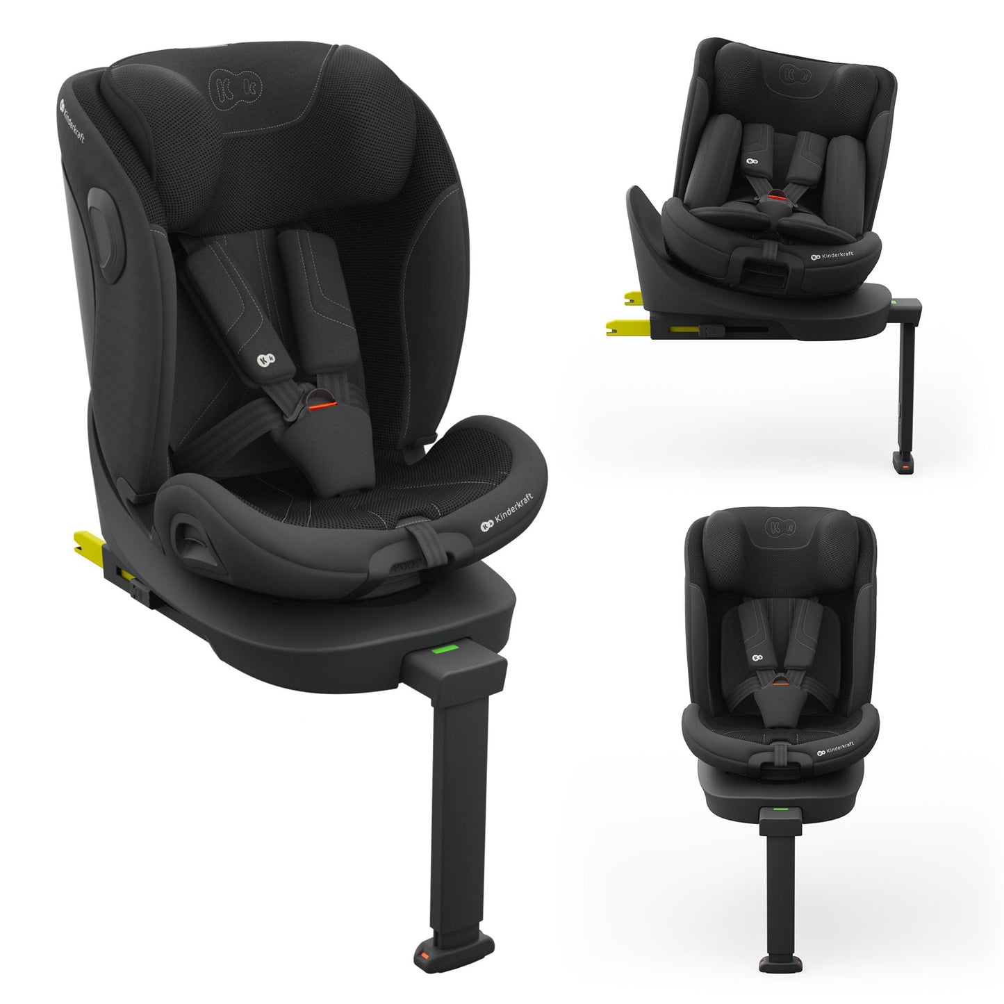 Kinderkraft I-360 2 PRO i-Size 360° pöörlev turvatool 40–150 cm, must