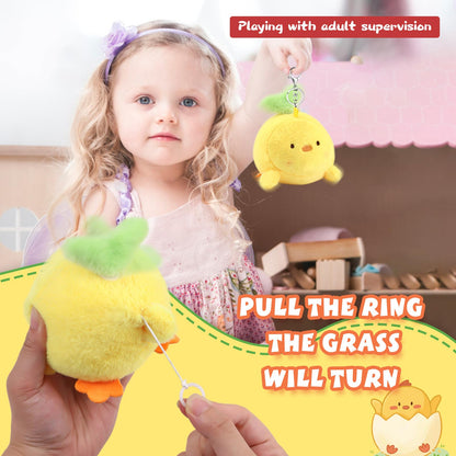 ANBOOR small interactive plush toy with keychain, 14 cm, duck
