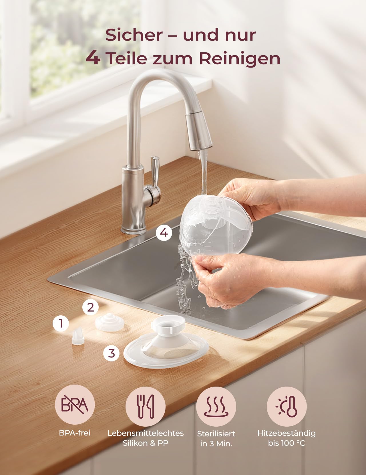 Momcozy M5 Smart elektriline rinnapump, 2 tk, hall, äpiga juhitav