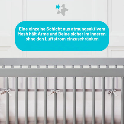 BreathableBaby AirflowBaby Essential võrevoodi võrgust voodipiire 120 x 60 cm või 140 x 70 cm, valge