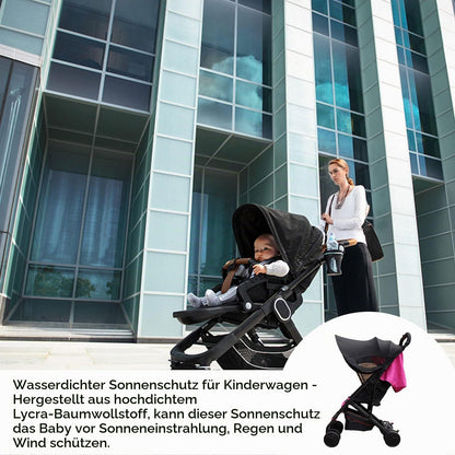 CarPlusStudio vankri päikesekate UV-kaitsega 50+, must, PSSDE-1